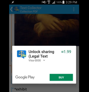 Purchase screen with generic currency symbol