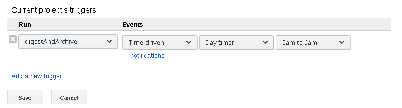 Google apps time-driven trigger example
